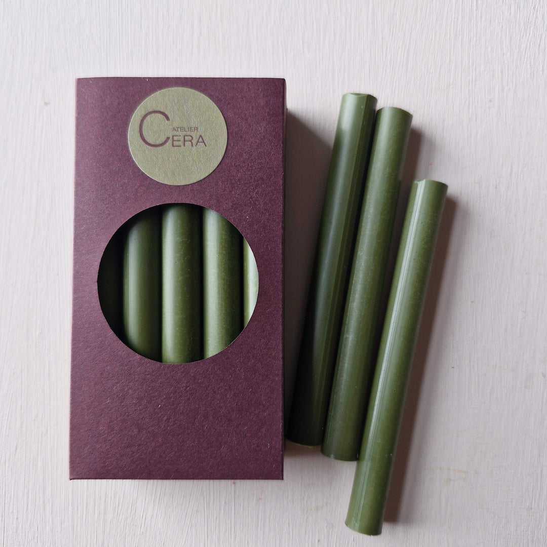 10 Pack of 11mm Sealing Wax - Olive Green