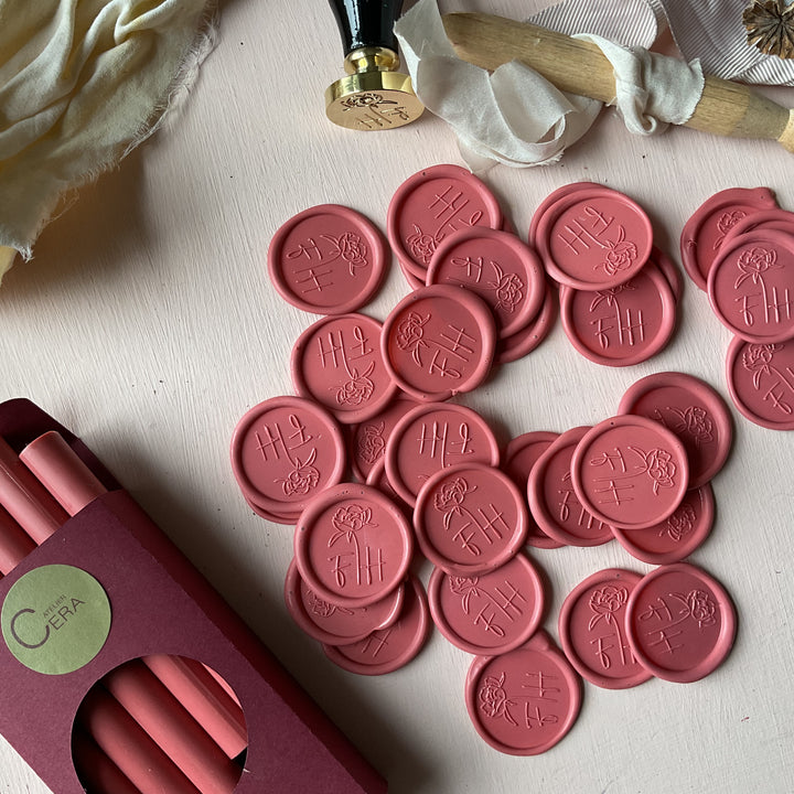 'Peony' Monogram Wax Seals