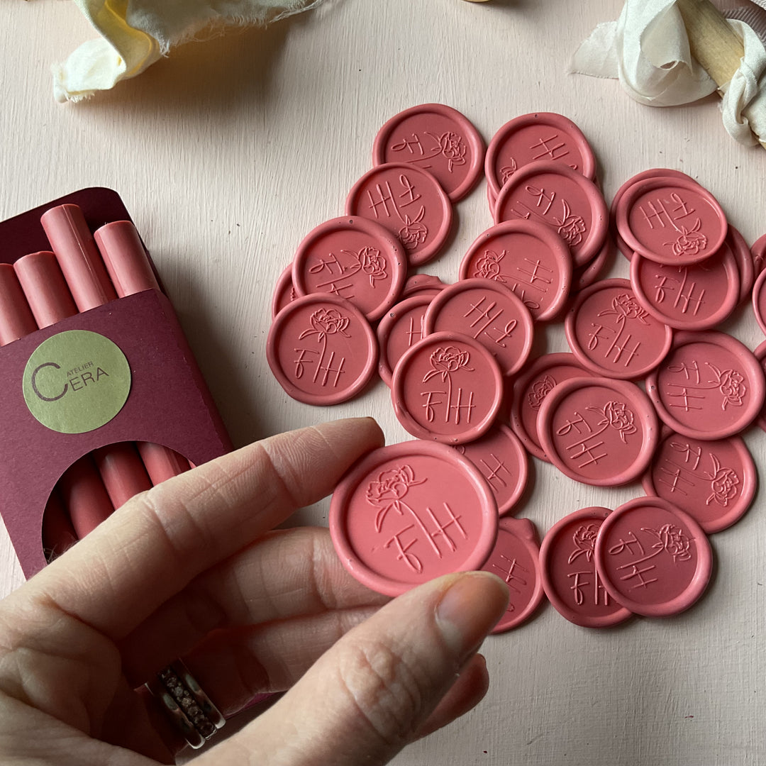 'Peony' Monogram Wax Seals