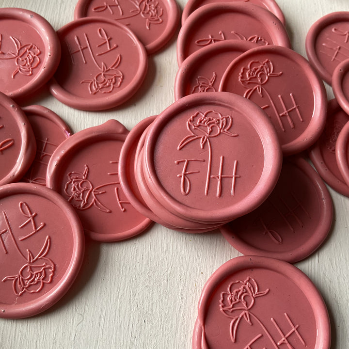 'Peony' Monogram Wax Seals