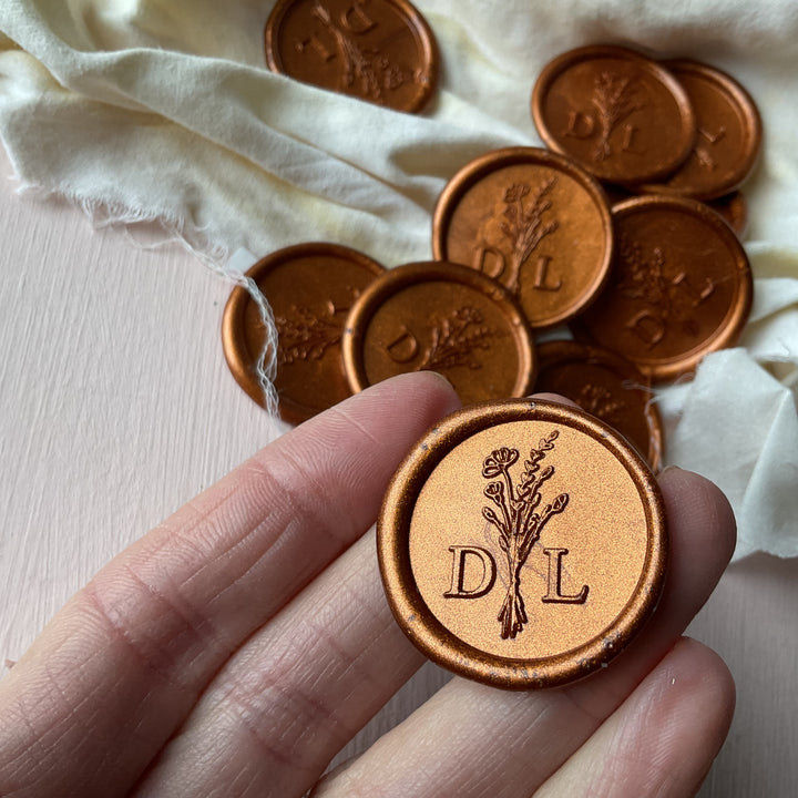 25mm 'Bouquet' Monogram - Wax Seals