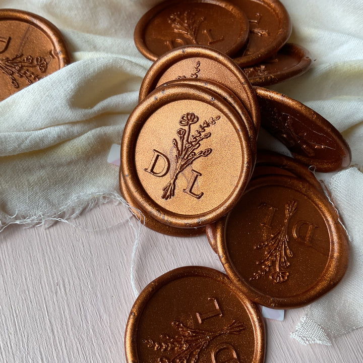 25mm 'Bouquet' Monogram - Wax Seals