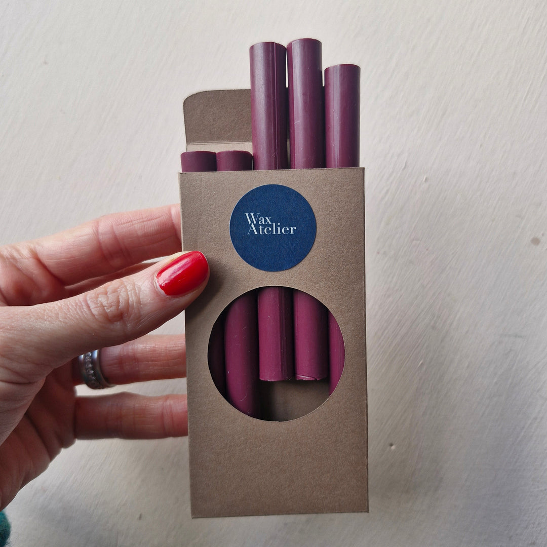 Burgundy : Box of 5 : 11mm Wax Sticks