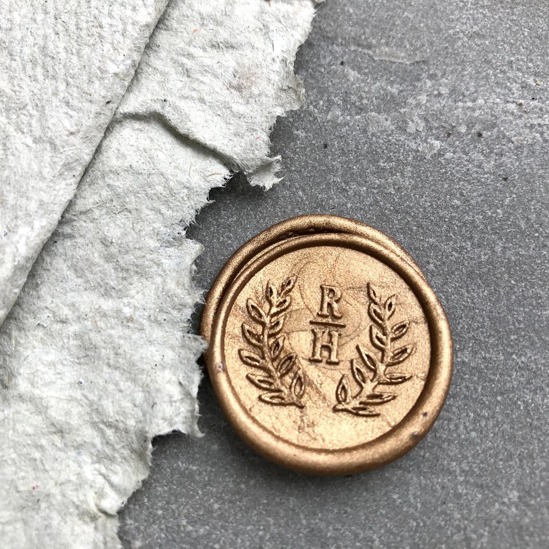 'Wreath' Monogram Wax Seals