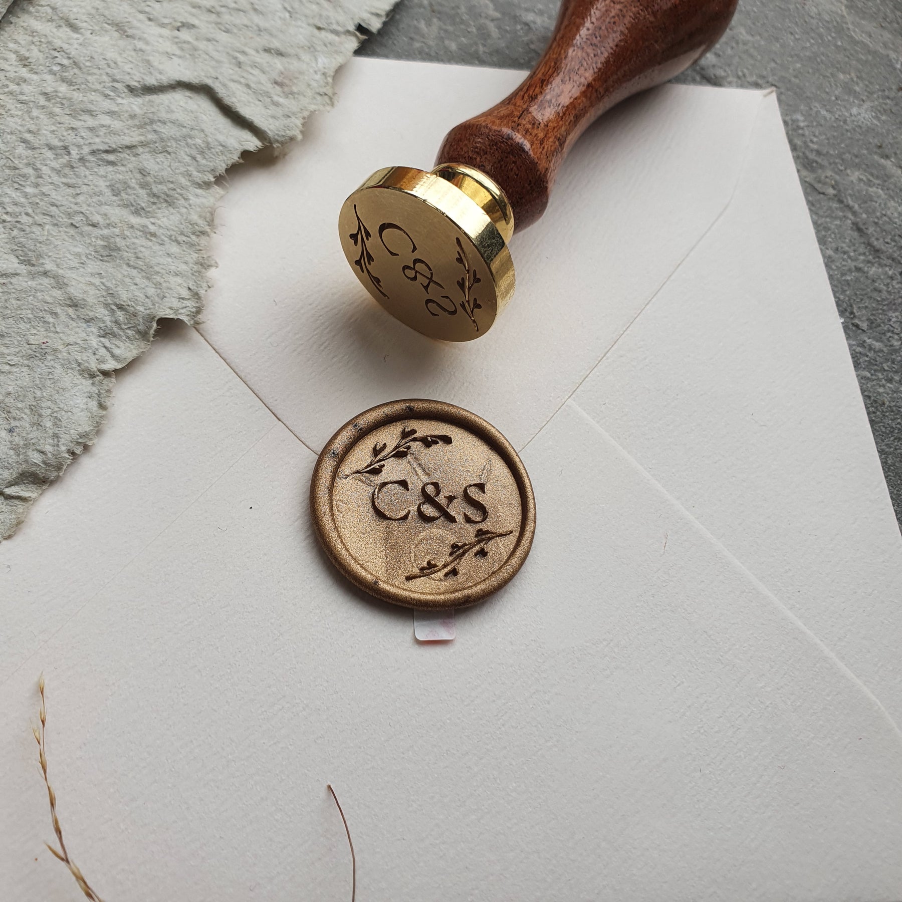 Monogram Wax Stamp | Wedding Wax Stamp | Personalised Wax Stamp UK ...