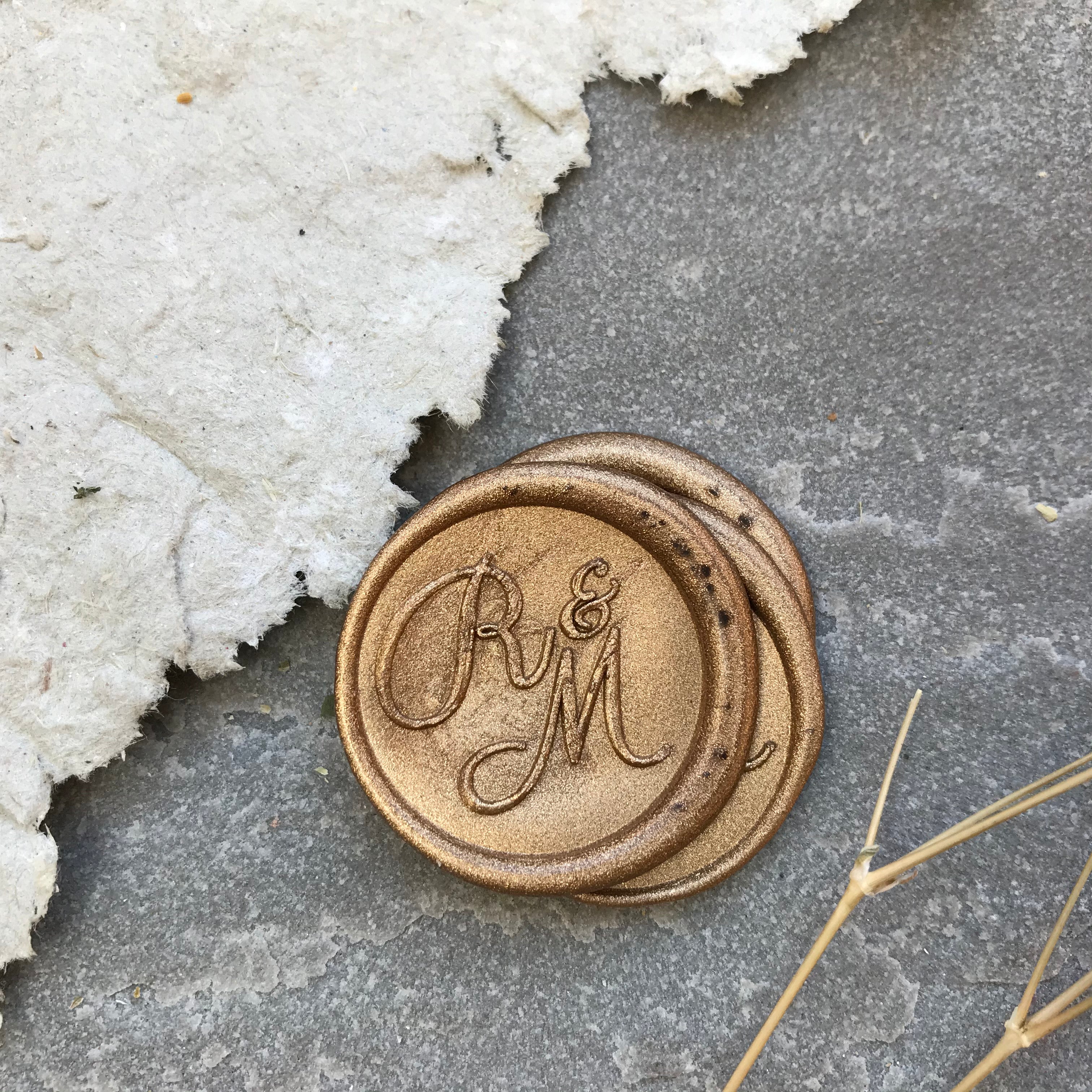 Custom Monogram Wax Seal shops / Adhesive Wax Seals / Letter Wax Seals / Wedding Invitation Seals / Peel and Stick Wax Seals / Monogram